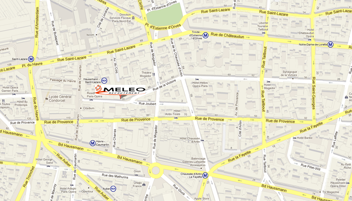 Plan MELEO 20, rue Joubert 75009 PARIS